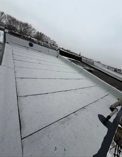 White granulated re-roof in Mayfair (posted February 18, 2026)
