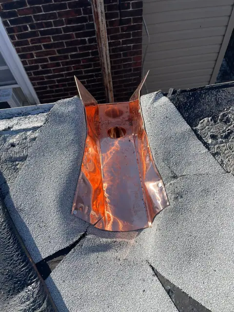 White granulated roof install in North Philly (posted March 1, 2026)
