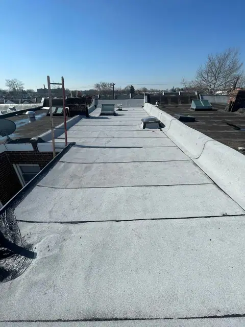 White granulated roof install in West Oak Lane (posted March 1, 2026)