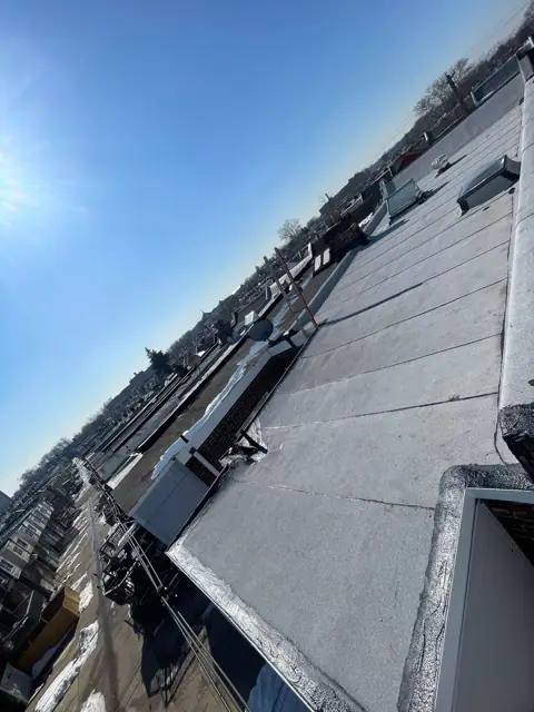 White granulated roof install in West Oak Lane (posted March 1, 2026)