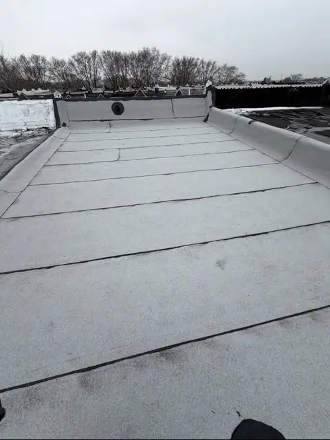 White granulated re-roof in Mayfair (posted February 19, 2026)